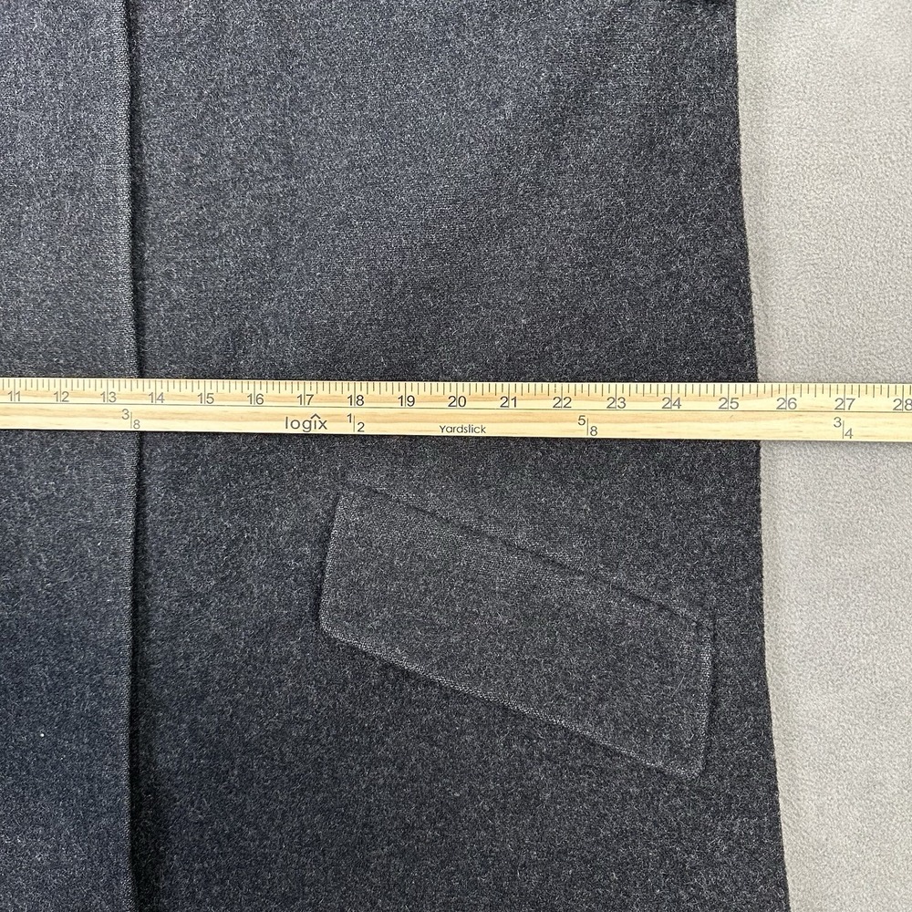 Vtg Ralph Lauren 100% Wool Overcoat Size 6 USA Made Satin Lined Gray Mid Length - Picture 13 of 15